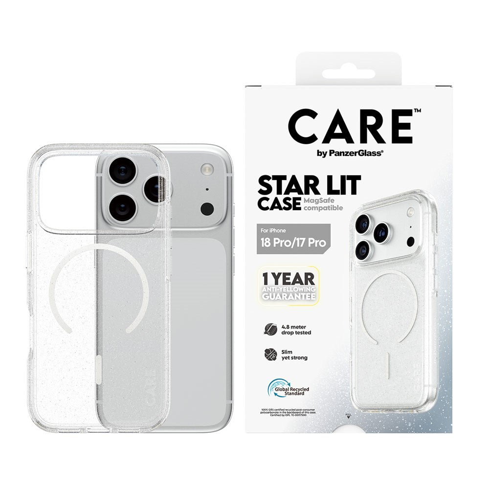iPhone 18 Pro / 17 Pro CARE by PanzerGlass FLAGSHIP Urban Explorer Case - MagSafe Compatible - Transparent / Star Lit