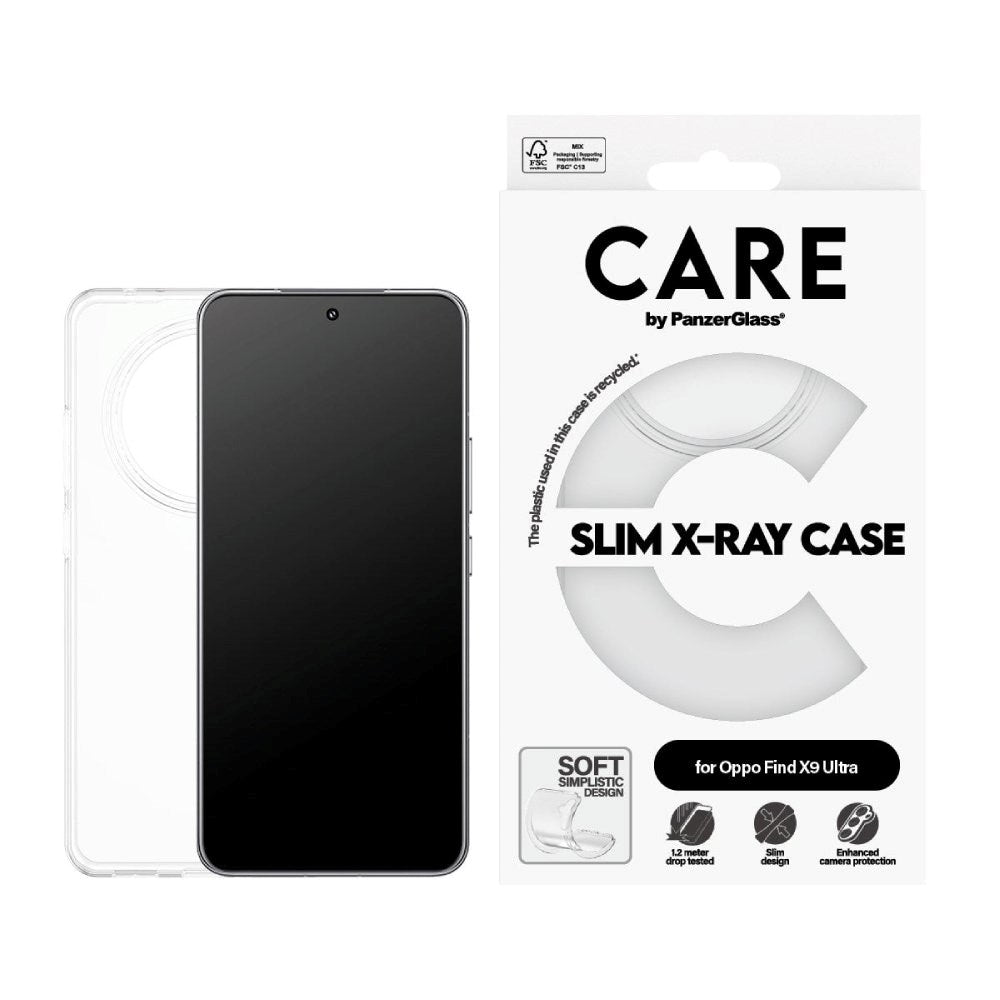 OPPO Find X9 Ultra CARE by PanzerGlass FASHION X-Ray Soft Basic Case - Transparent