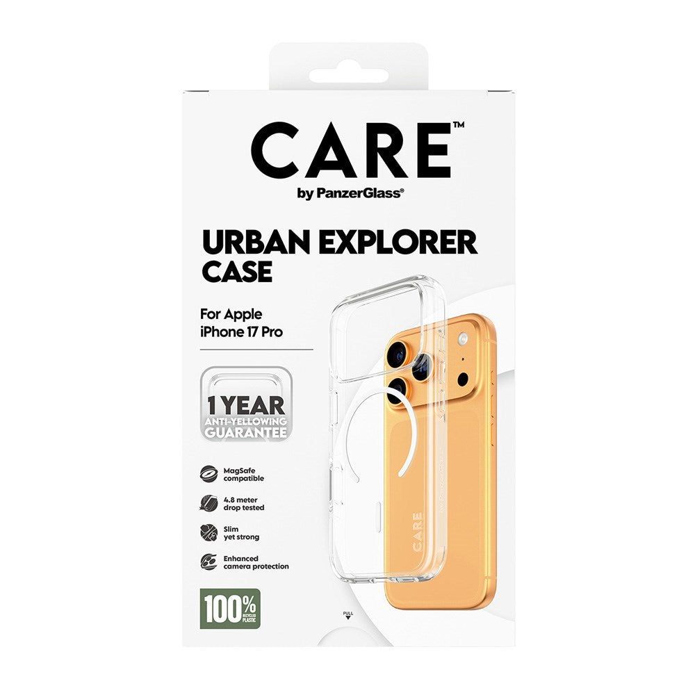 CARE by PanzerGlass iPhone 17 Pro FLAGSHIP Urban Explorer Case - MagSafe Compatible - Transparent