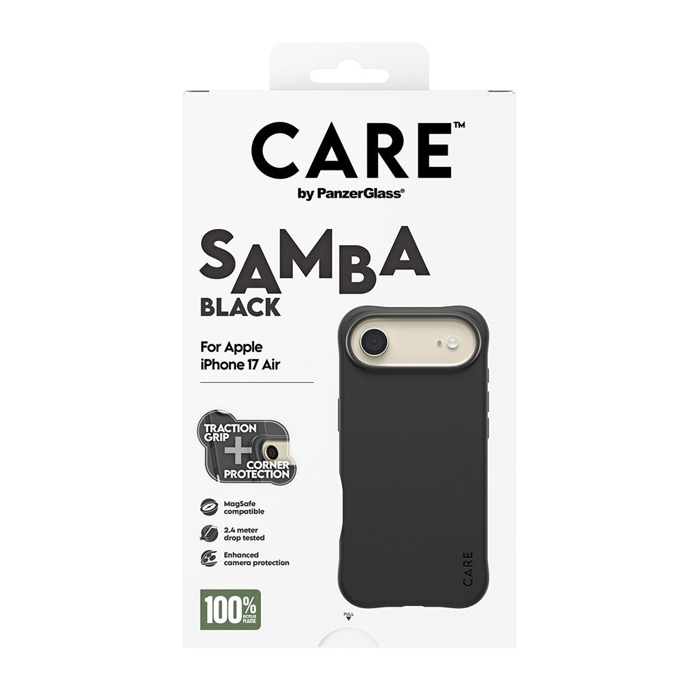 CARE by PanzerGlass iPhone Air Fashionable Samba Case - MagSafe Compatible - Black