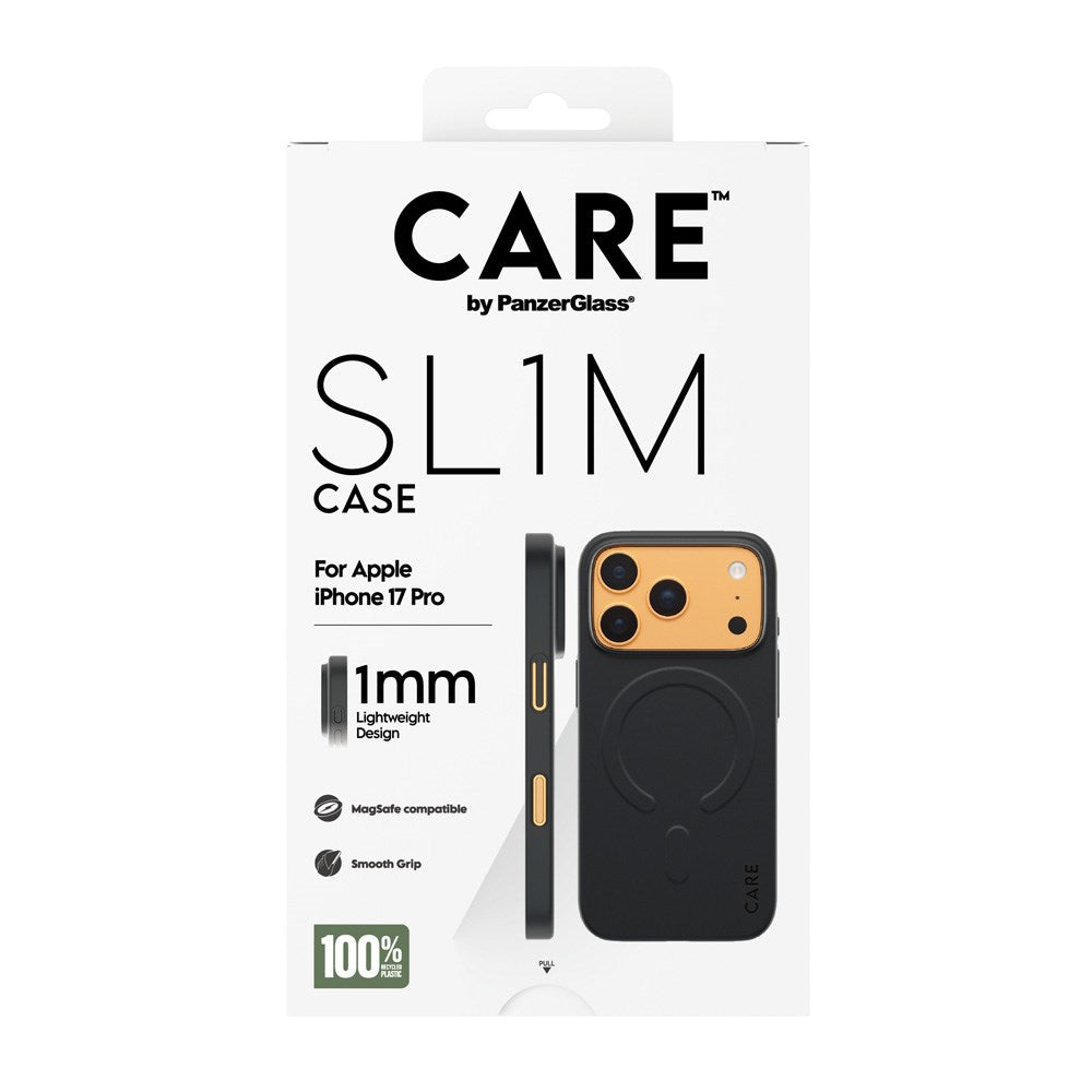 iPhone 17 Pro CARE by PanzerGlass SL1M Case - MagSafe Compatible - Black