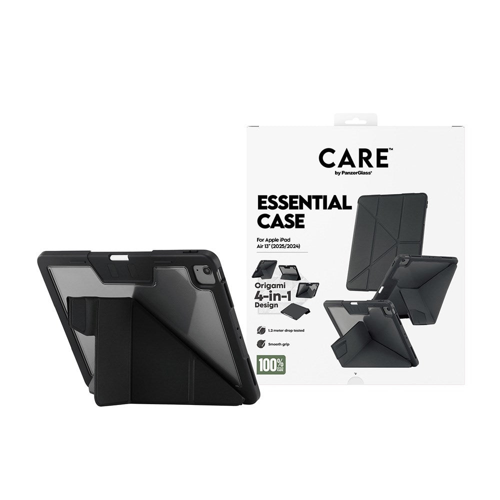 iPad Air 13" (2026 / 2025 / 2024) Care by PanzerGlass Essential Case - Standing Function - Black