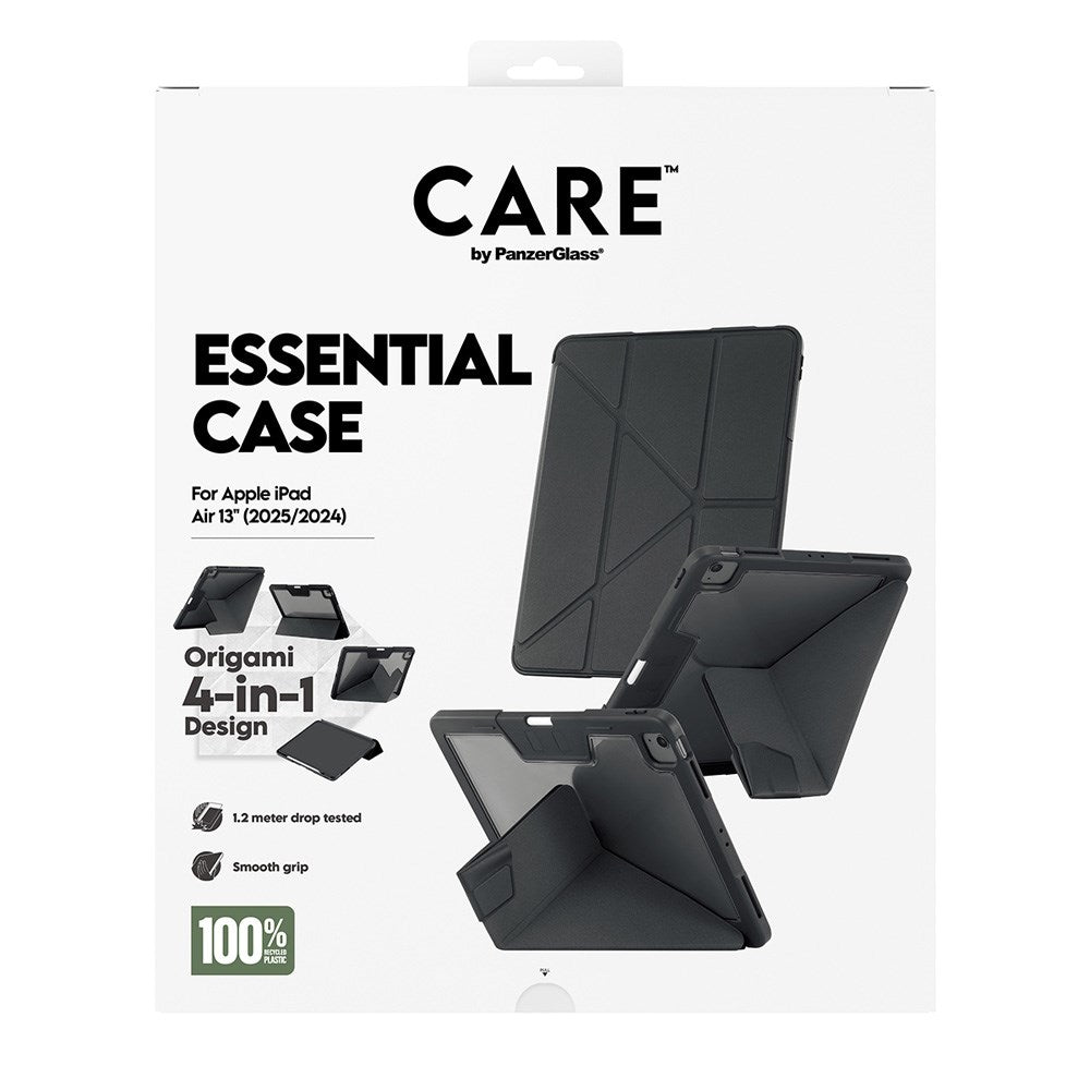 iPad Air 13" (2026 / 2025 / 2024) Care by PanzerGlass Essential Case - Standing Function - Black