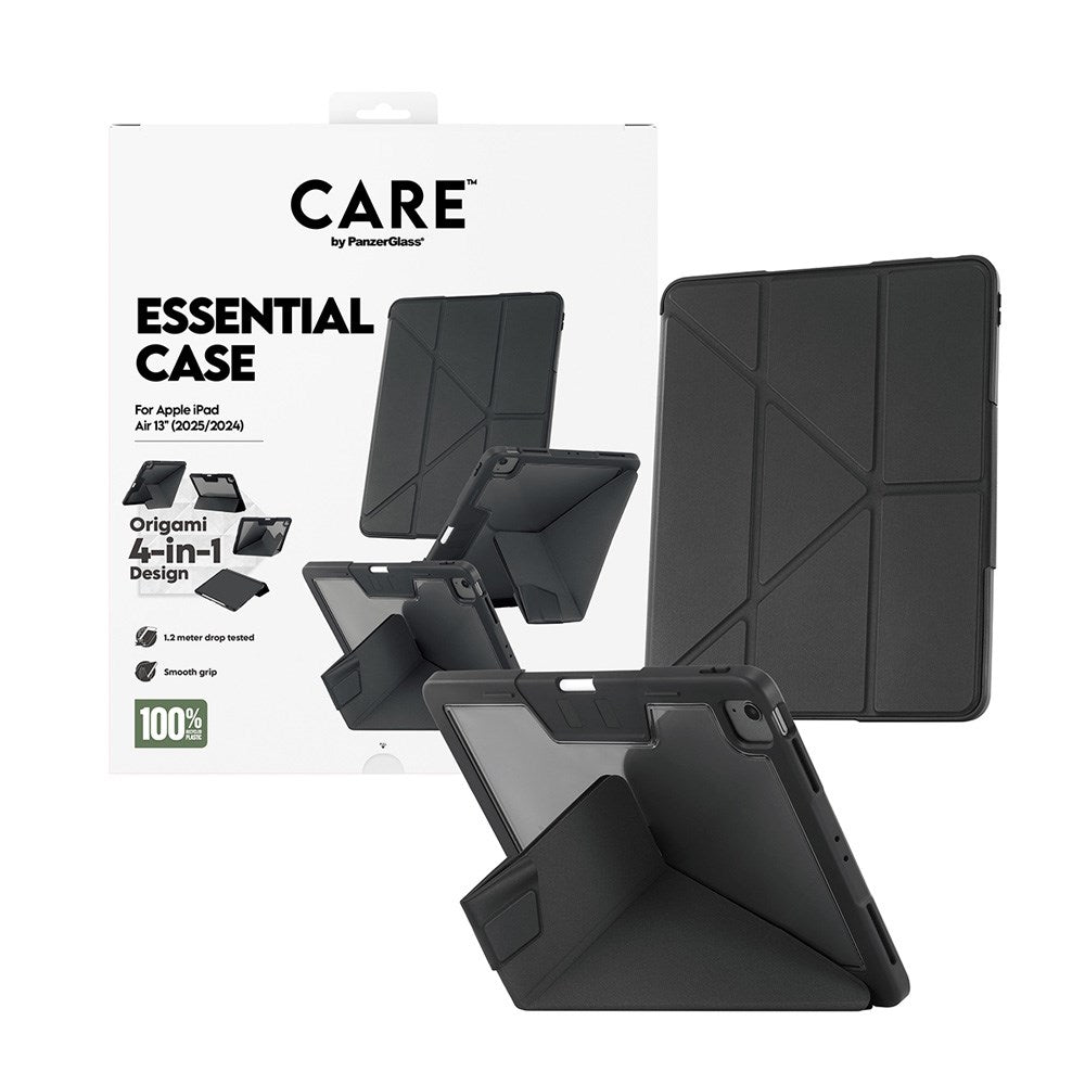 iPad Air 13" (2026 / 2025 / 2024) Care by PanzerGlass Essential Case - Standing Function - Black
