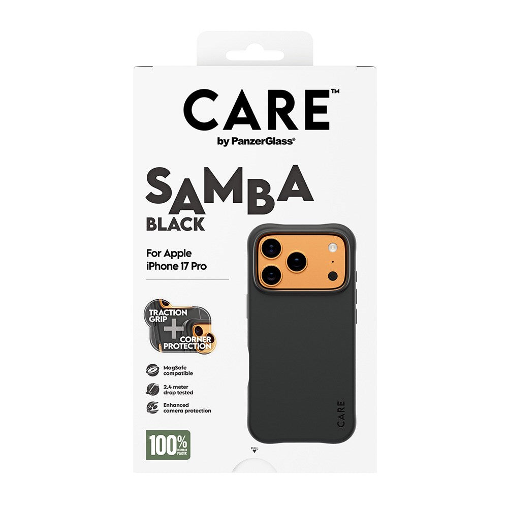 CARE by PanzerGlass iPhone 17 Pro Fashionable Samba Case - MagSafe Compatible - Black