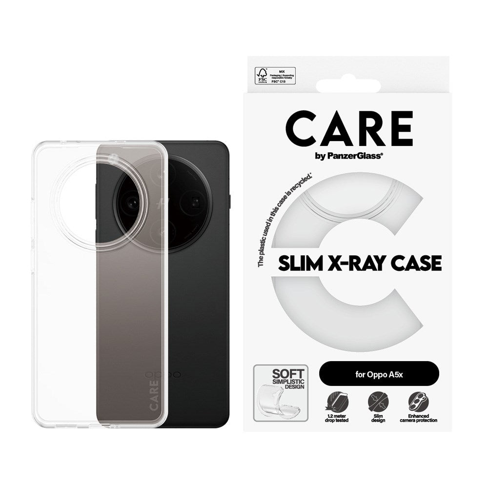 CARE by PanzerGlass Oppo A5x (4G) Fashionable Transparent X-Ray Soft Basic Case - Transparent