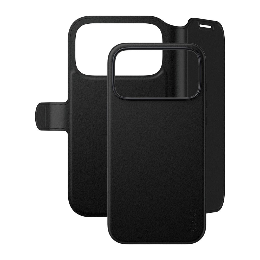 iPhone 18 Pro Max / 17 Pro Max CARE by PanzerGlass Feature Tango 2-in-1 Flip Case with Wallet - MagSafe Compatible - Black