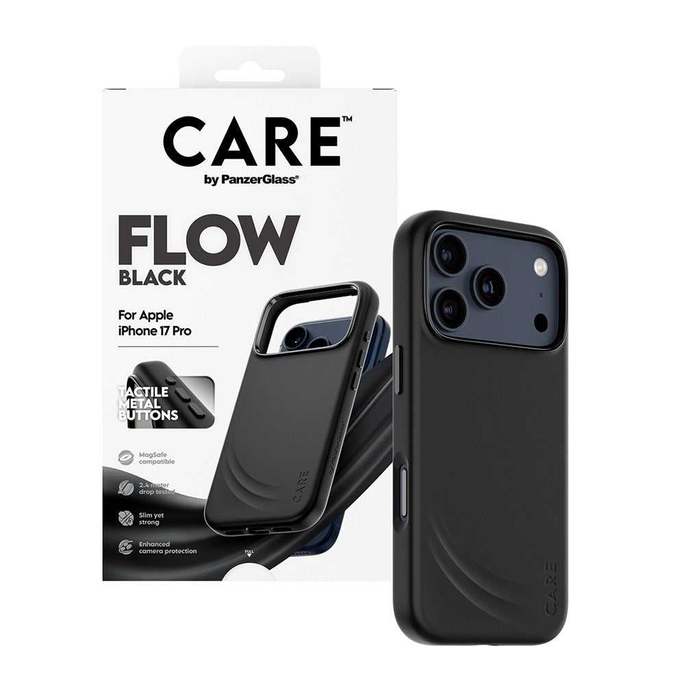 CARE by PanzerGlass iPhone 17 Pro Feature Flow Case - MagSafe Compatible - Black