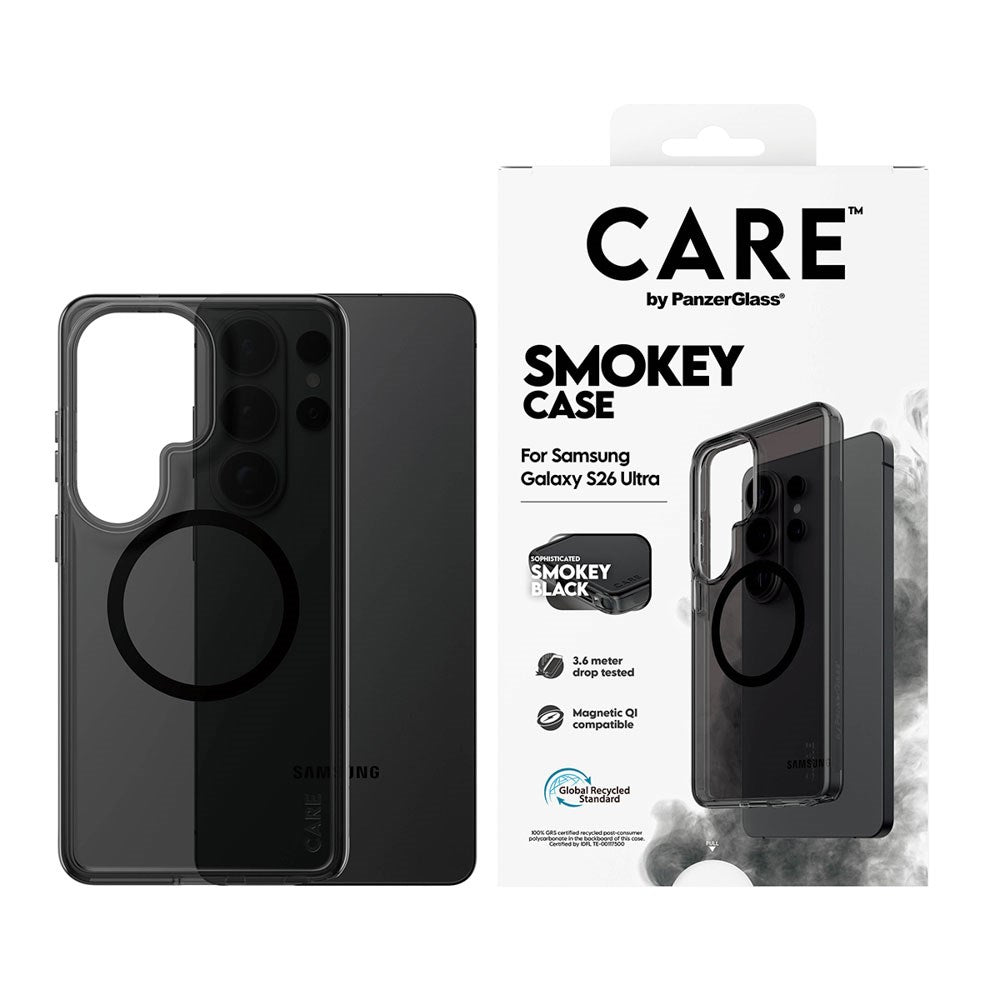 Samsung Galaxy S26 Ultra CARE by PanzerGlass Urban Explorer Case - Qi Compatible - Smokey Black