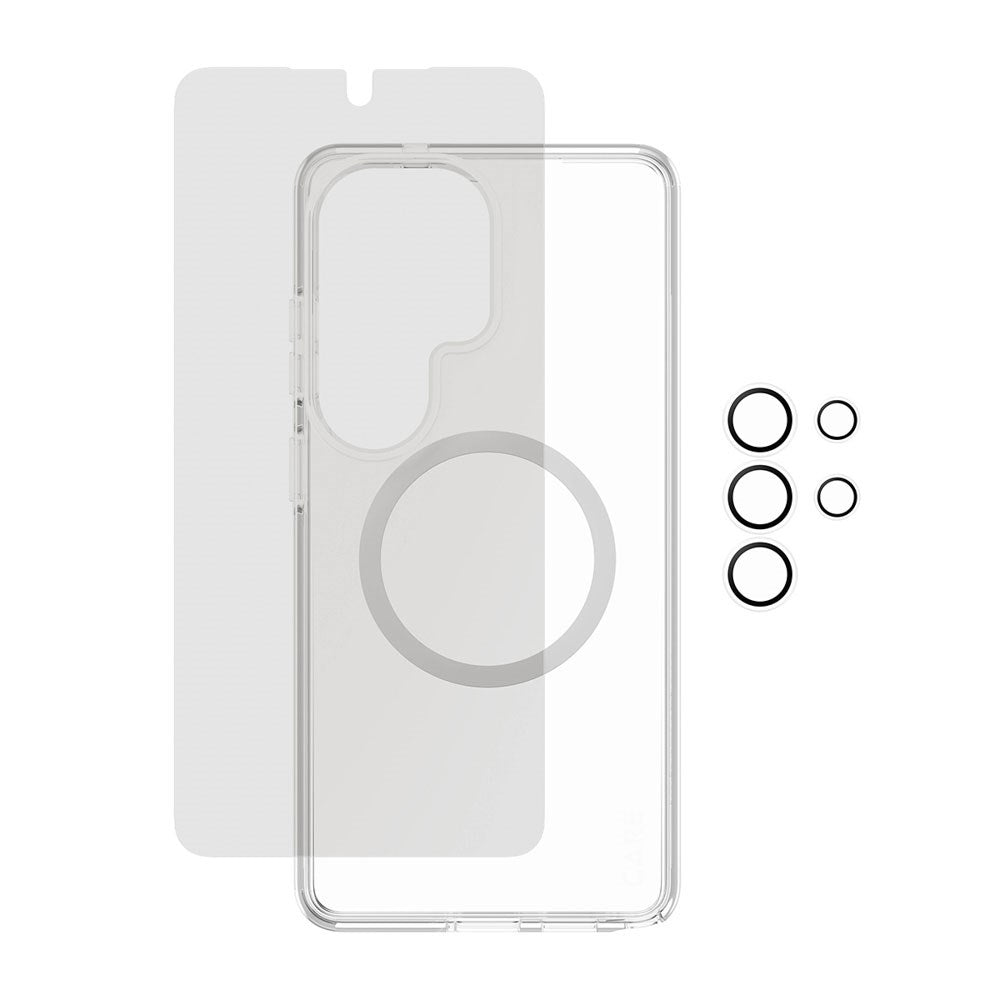 Samsung Galaxy S26 Ultra Urban Combat 3-in-1 Privacy Bundle with Case / Screen Protector (Privacy) / Camera Protection - Qi Compatible - Transparent