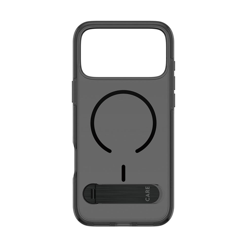 iPhone 18 Pro Max / 17 Pro Max CARE by PanzerGlass Feature Kickstand Case - MagSafe Compatible - Black / Transparent