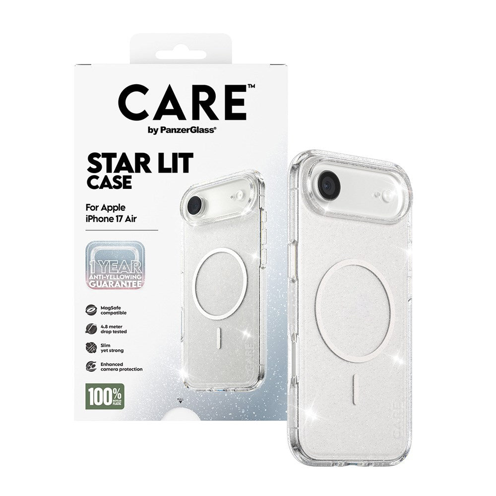 CARE by PanzerGlass iPhone Air FLAGSHIP Urban Explorer Case - MagSafe Compatible - Transparent / Star Lit