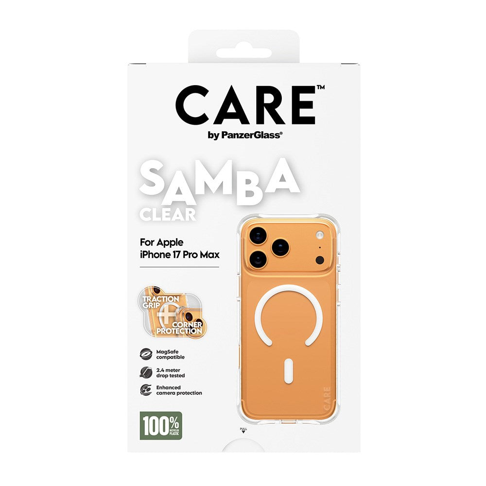CARE by PanzerGlass iPhone 17 Pro Max Fashionable Samba Case - MagSafe Compatible - Transparent