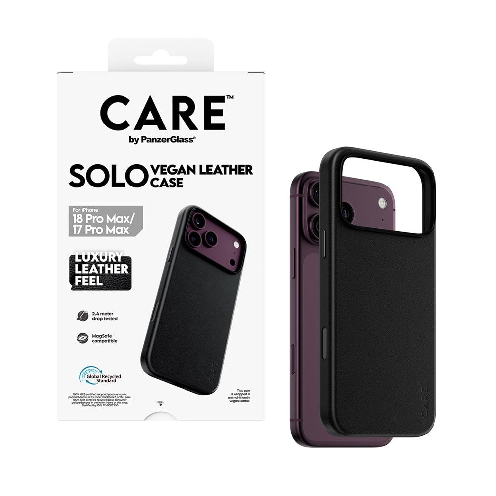 iPhone 18 Pro Max / 17 Pro Max CARE by PanzerGlass SOLO Case - MagSafe Compatible - Black
