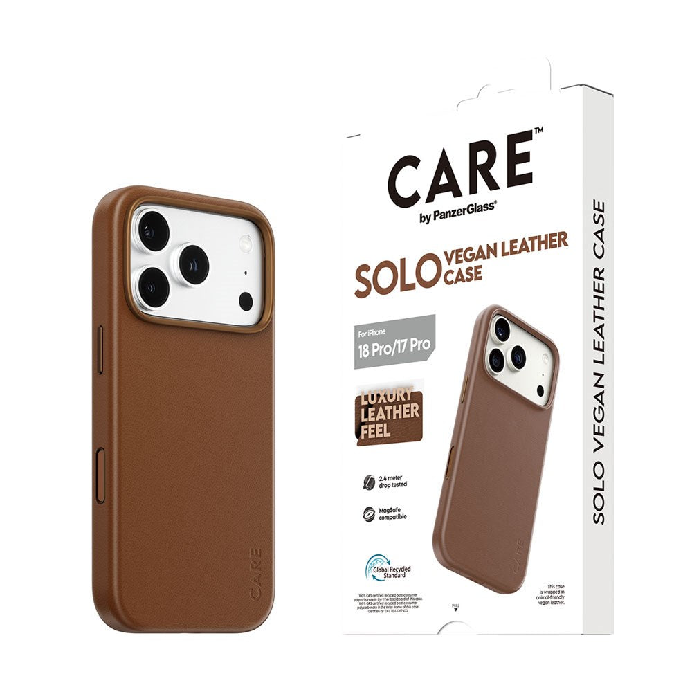 iPhone 18 Pro / 17 Pro CARE by PanzerGlass SOLO Case - MagSafe Compatible - Brown