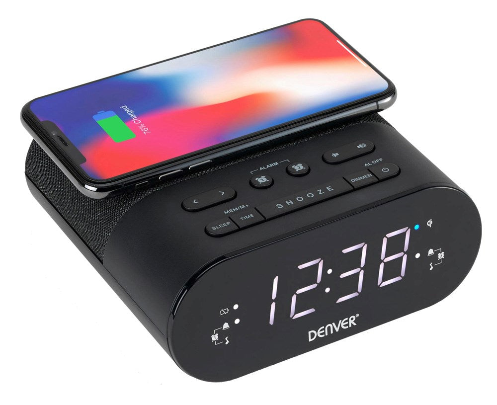 Denver CRQ-107 Radio with Wireless Charging & Bluetooth - Black