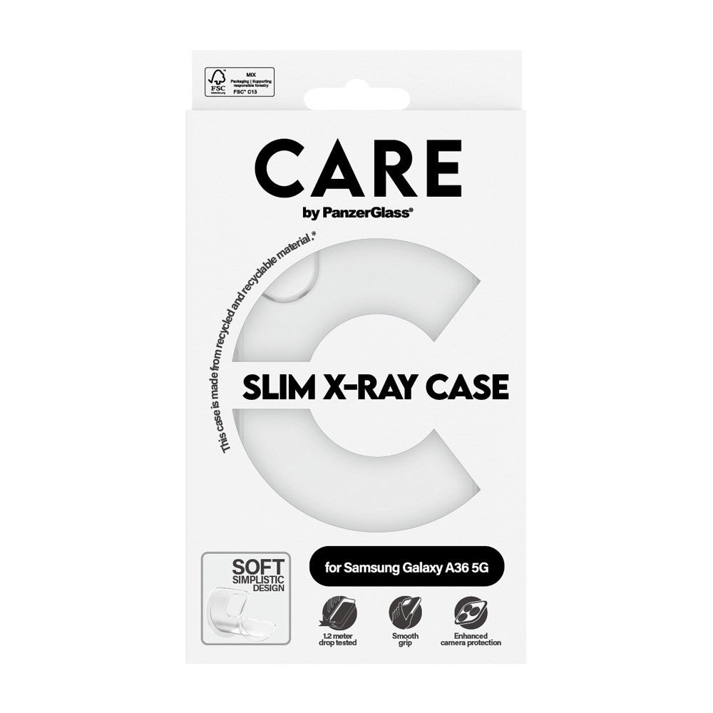 CARE by PanzerGlass Samsung Galaxy A36 (5G) FASHION X-Ray Soft Basic Case - Transparent