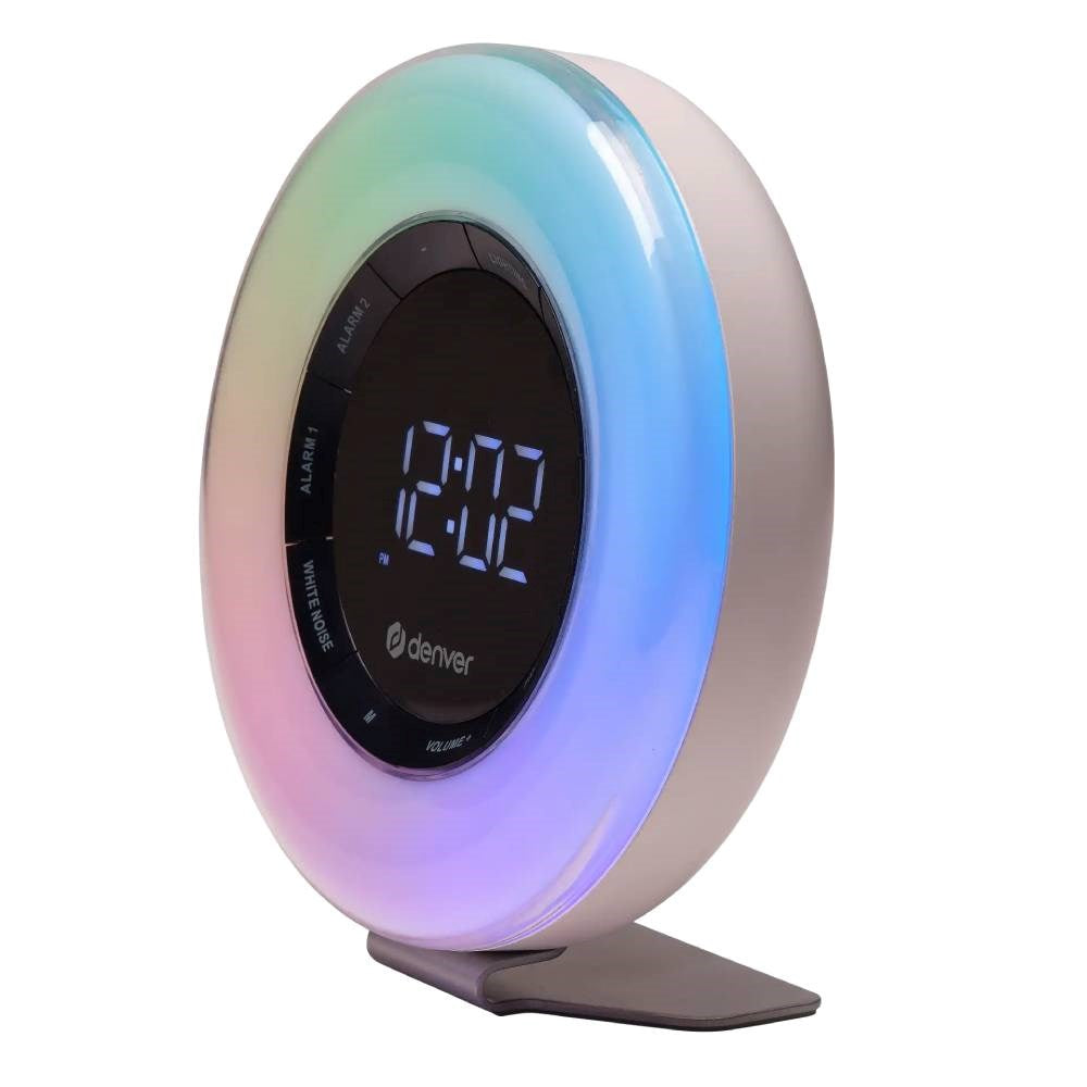 Denver CRL-342 FM Alarm Clock with Sunrise Simulation & White Noise - White