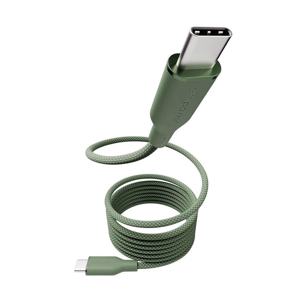 empower by PanzerGlass Magnetic 240W USB-C to USB-C Cable – 1.5m – Sage