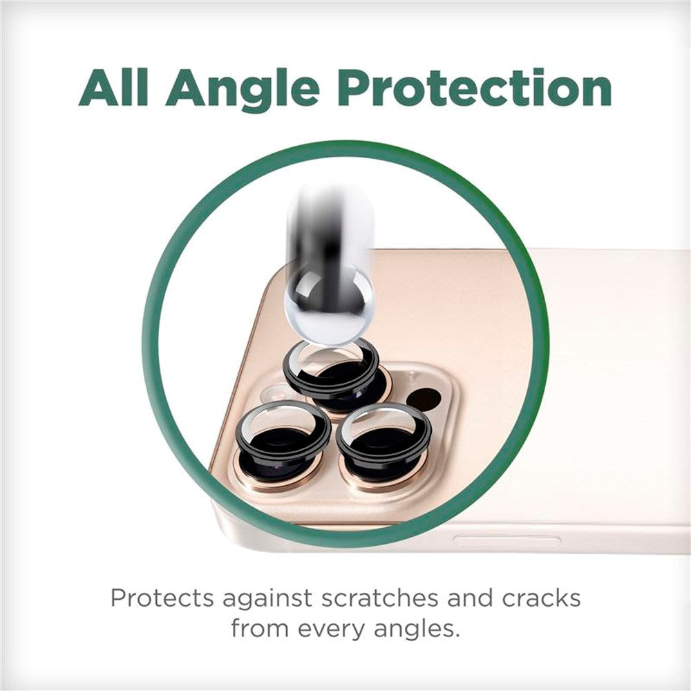 iPhone 16 / 16 Plus Mobile Origin Easy Lens Guard - Camera Lens Protector - Black