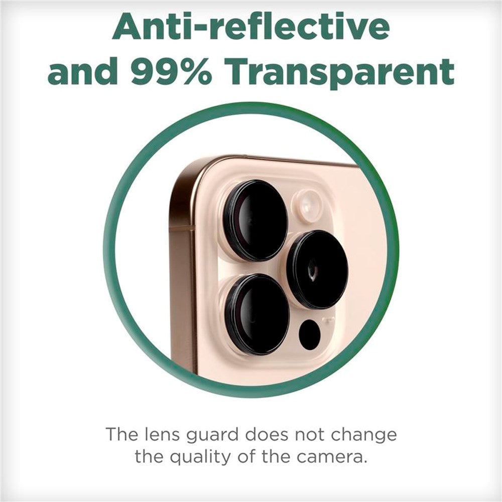 iPhone 16 / 16 Plus Mobile Origin Easy Lens Guard - Camera Lens Protector - Black