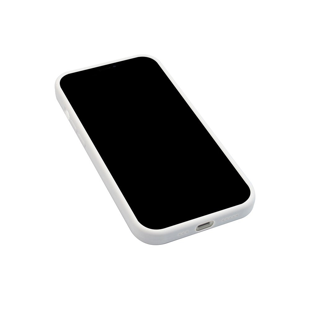 GreenMind iPhone 14 Lined Silicone Case - White