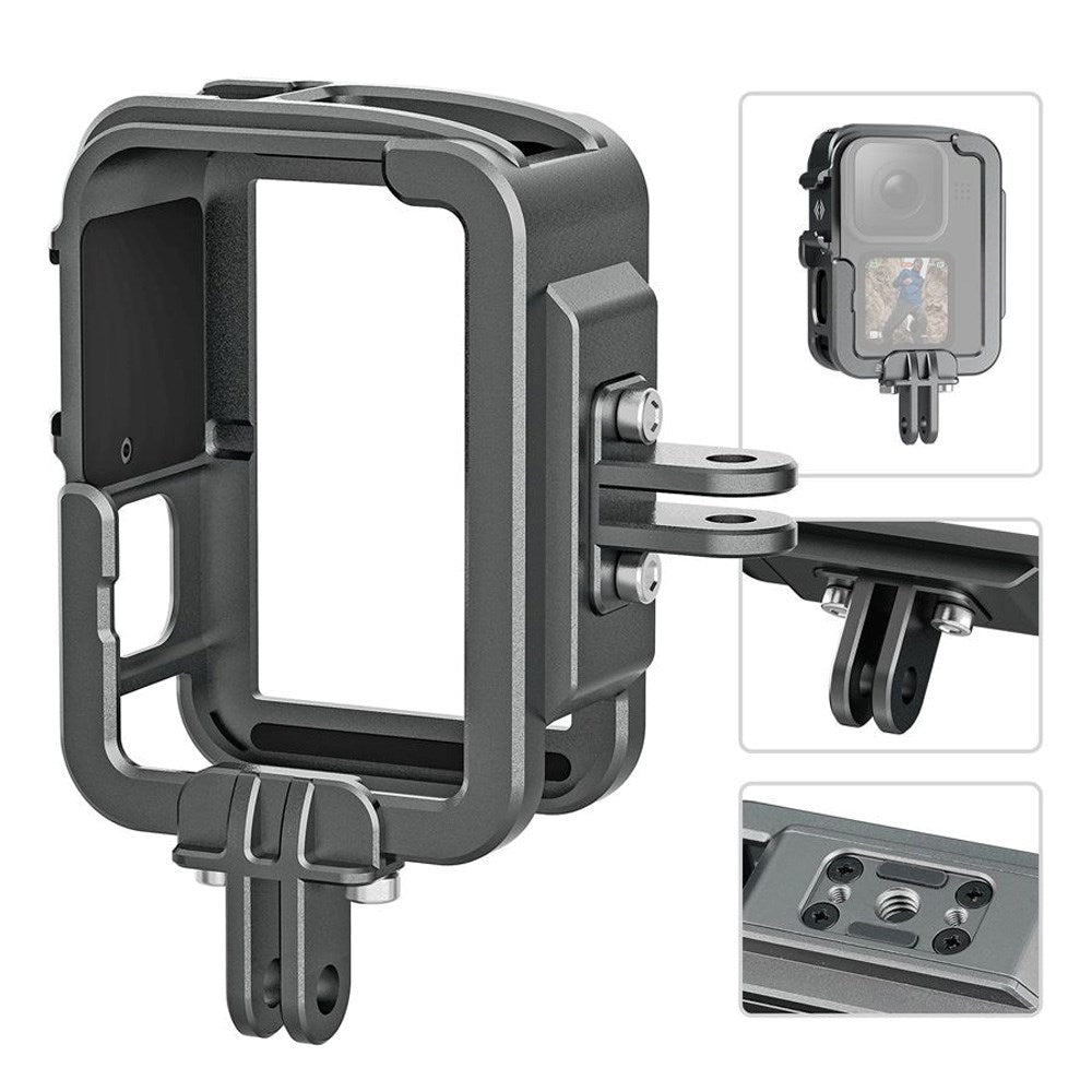 TELESIN Metal Cage for GoPro Hero 9 / 10 / 11 / 12 / 13 - Grey