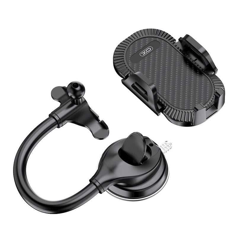XO C85 Flexible Car Phone Holder with Suction Cup - Black