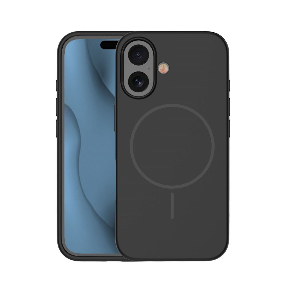 iPhone 16 Plus Silicone Thin Case - MagSafe Compatible - Black