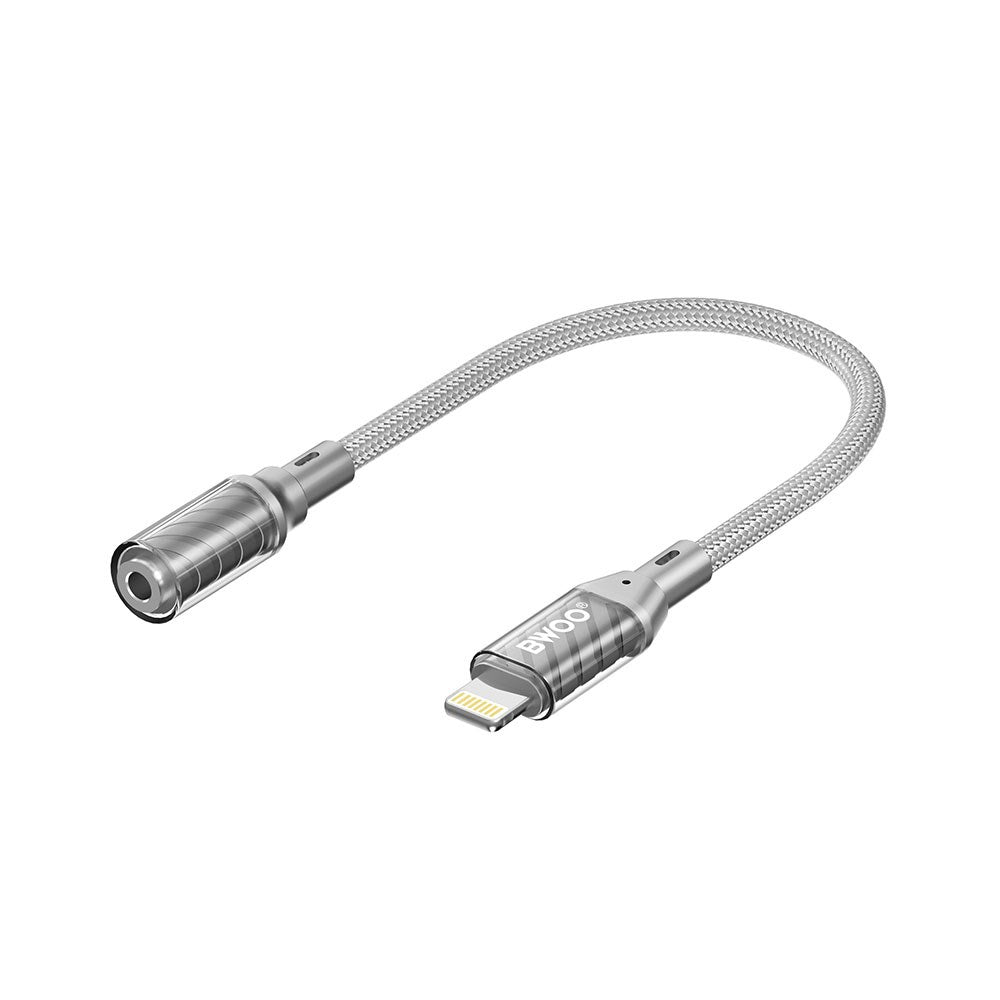 BWOO Lightning to 3.5mm Jack Adapter – Grey