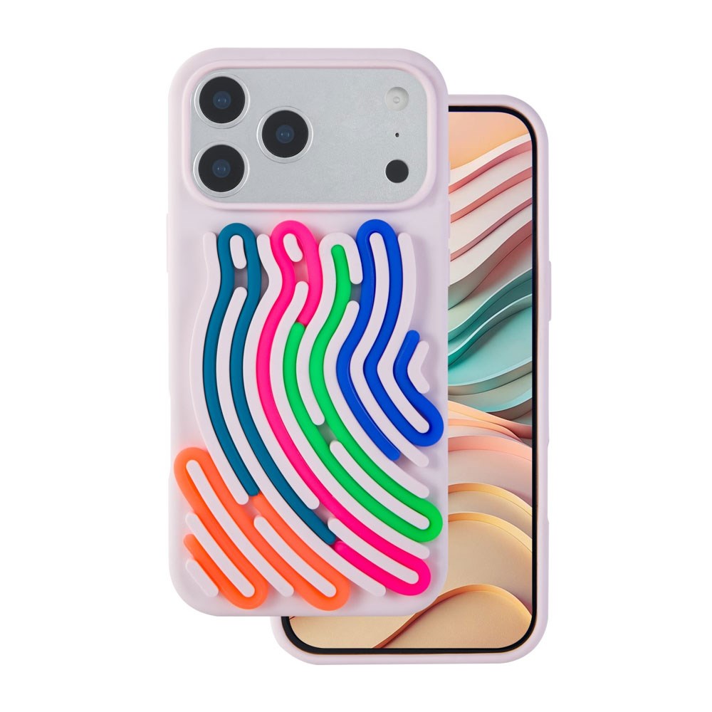 iPhone 17 Pro TFO DIY Snake Silicone Case - Lyserød