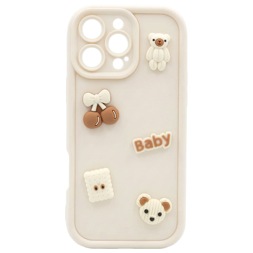 iPhone 15 TFO Ultra Trendy 3D Case - Beige Bear