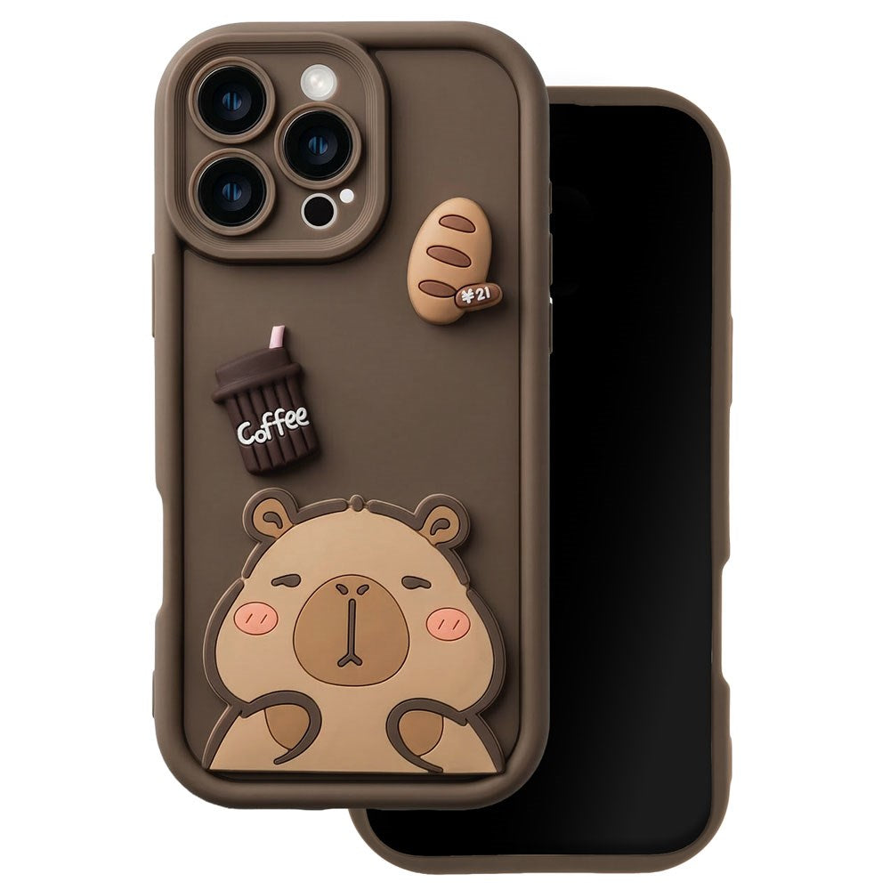 iPhone 15 TFO Ultra Trendy 3D Case - Brown Capybara