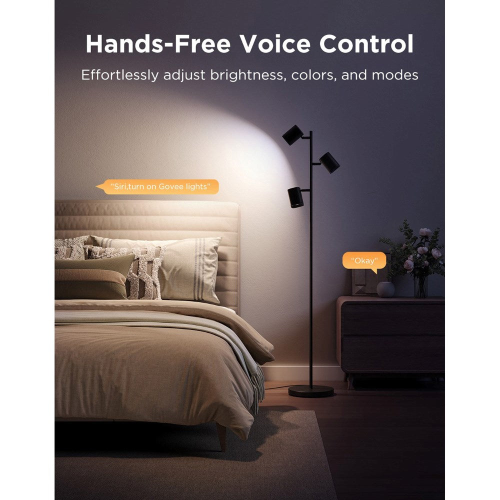 Govee Tree Floor Lamp with 3 Spots - Black