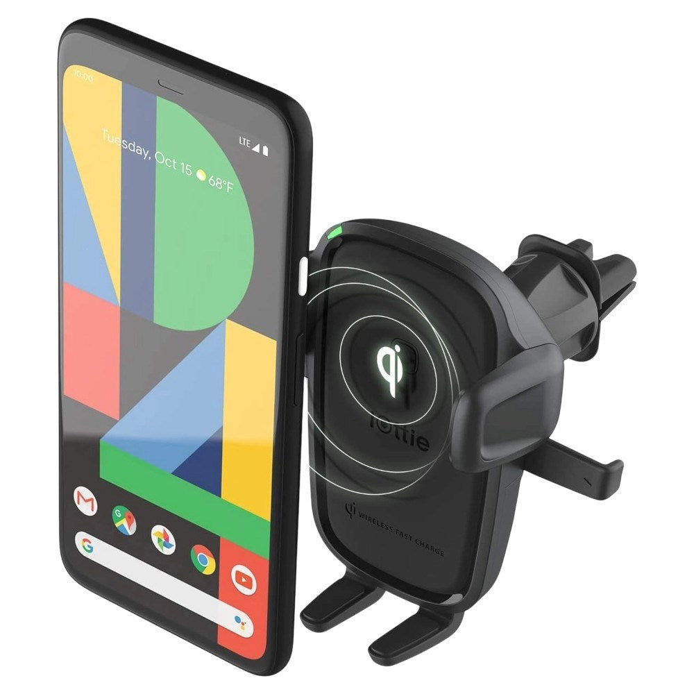 Car Phone Holder with Wireless Charging iOttie – For Air Vent / CD Slot – Black