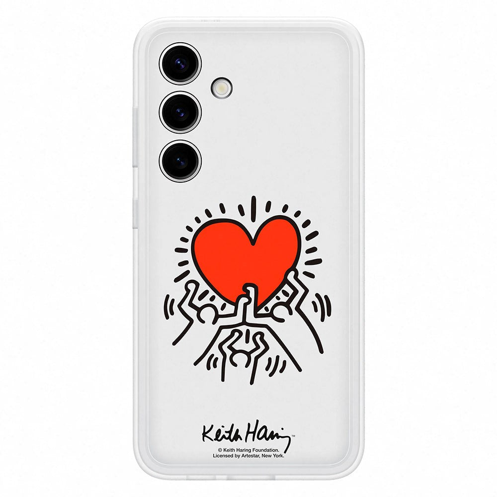 Original Samsung Galaxy S24+ (Plus) Flipsuit Case - White / Heart (EF-MS926CWEGWW)