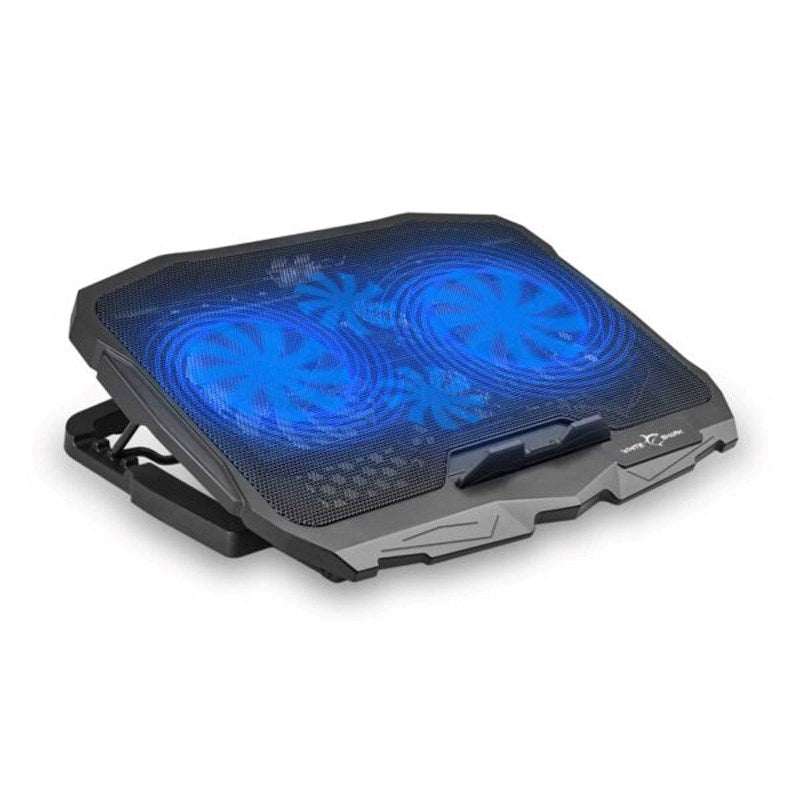 White Shark ICE WARRIOR Laptop Stand with Built-in Cooler - Black