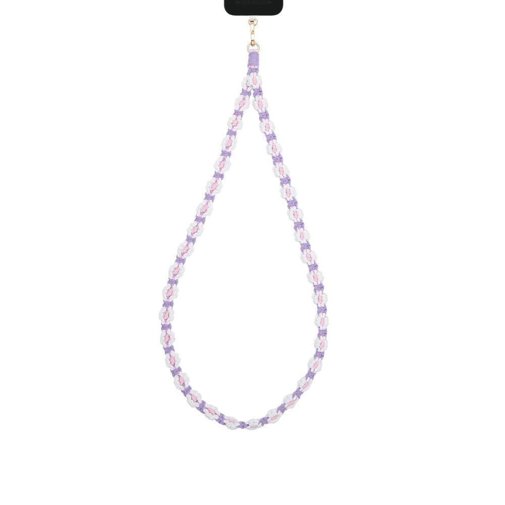 iDeal of Sweden Cord Phone Strap - Purple Flowers