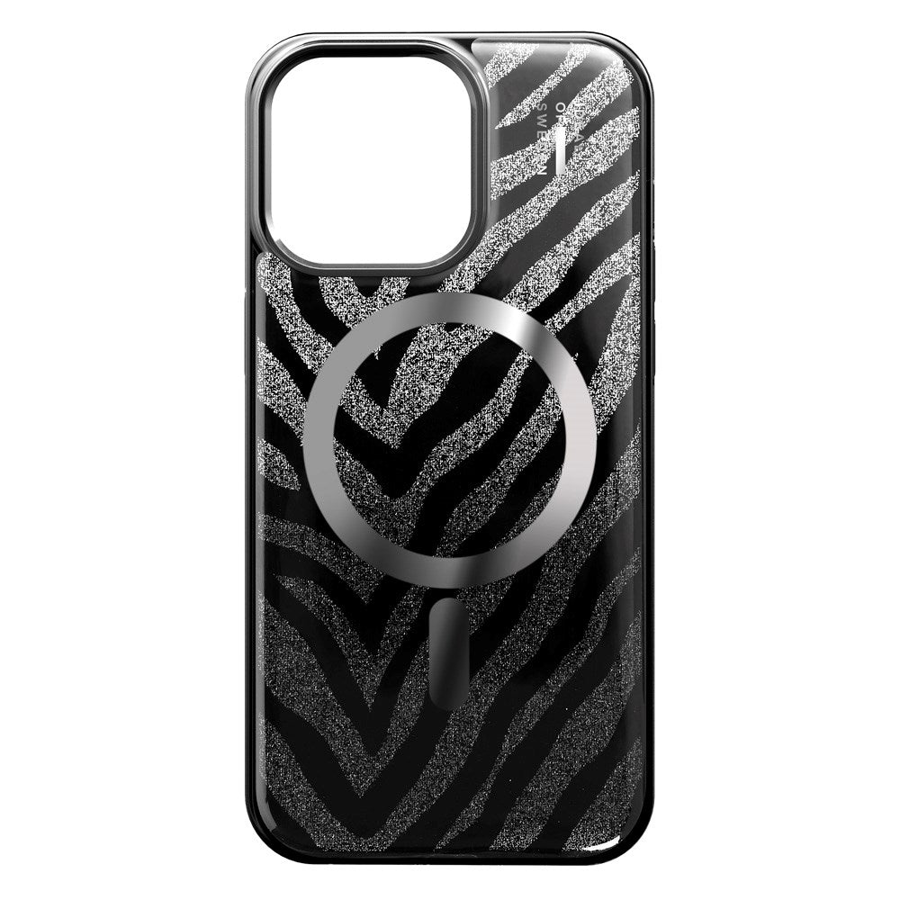 iPhone 15 Pro Max iDeal Of Sweden Clear Case - MagSafe Compatible - Zebra Mystique
