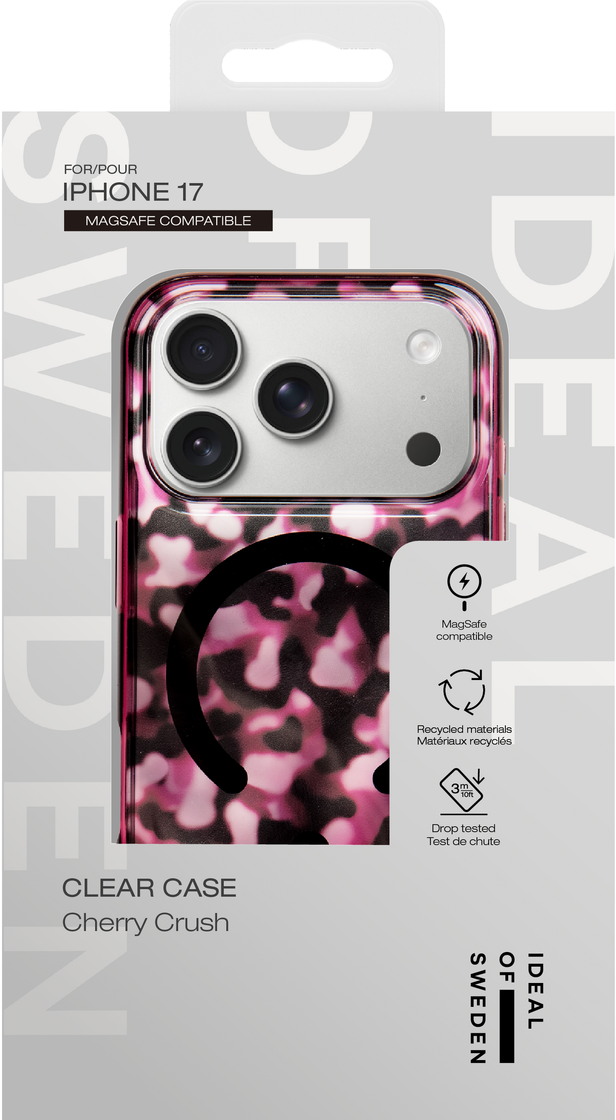 iPhone 17 iDeal Of Sweden Clear Case - MagSafe Compatible - Cherry Crush