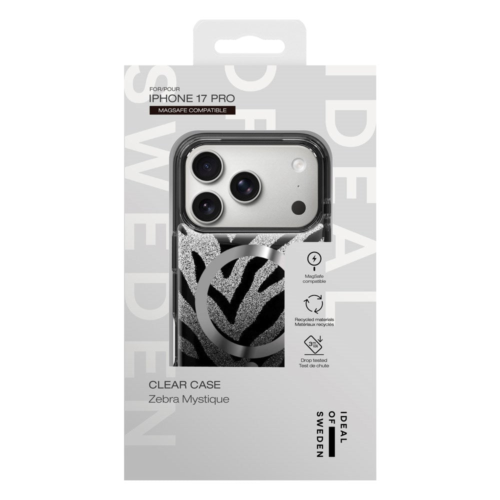iPhone 17 Pro iDeal Of Sweden Clear Case - MagSafe Compatible - Zebra Mystique
