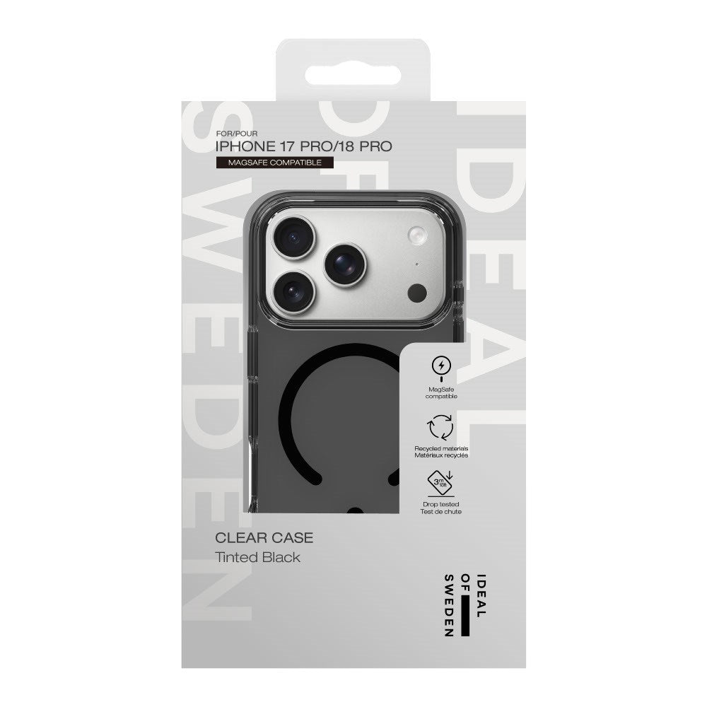 iPhone 18 Pro / 17 Pro iDeal Of Sweden Clear Case - MagSafe Compatible - Tinted Black