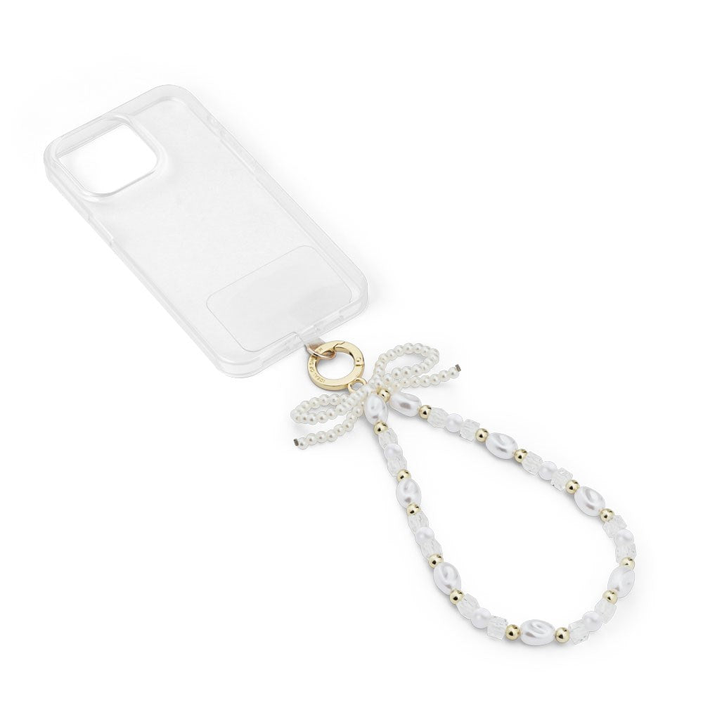 iDeal of Sweden Cord Wristlet Strap - White Pearls