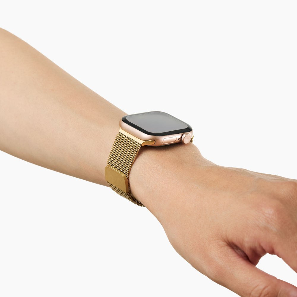 Apple Watch (42/44/SE/45/46/49mm) iDeal of Sweden Metal Watch Strap - Metalic Gold