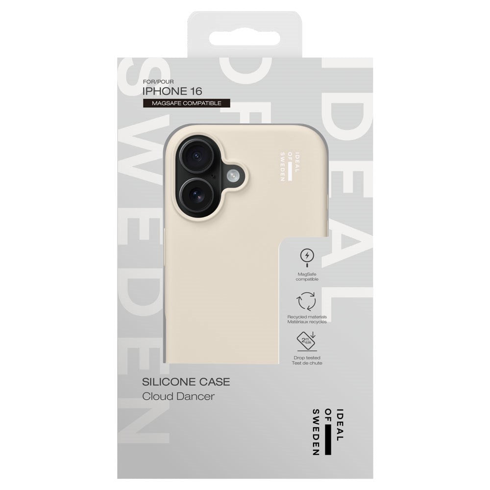 iPhone 16 iDeal Of Sweden Silicone Case - MagSafe Compatible - Cloud Dancer