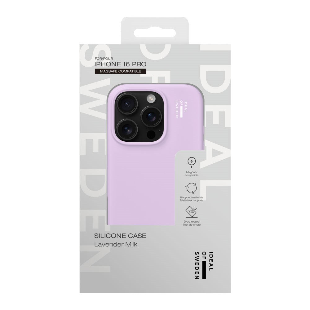 iPhone 16 Pro iDeal Of Sweden Silicone Case - MagSafe Compatible - Lavender Milk