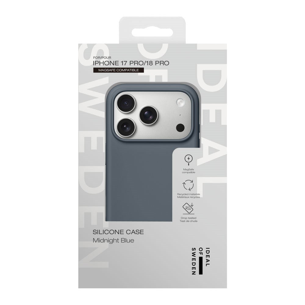 iPhone 18 Pro / 17 Pro iDeal Of Sweden Silicone Case - MagSafe Compatible - Midnight Blue