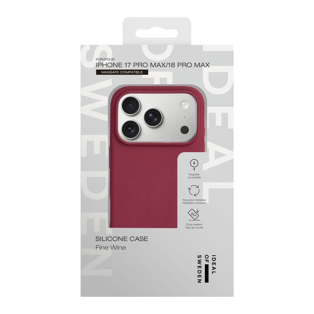 iPhone 18 Pro Max / 17 Pro Max iDeal Of Sweden Silicone Case - MagSafe Compatible - Fine Wine