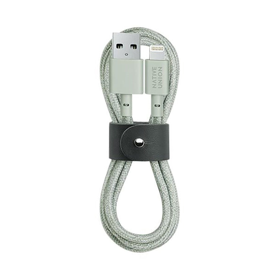 Native Union Belt Kabel USB-A to Lightning with Leather Buckle 1.2 meters - Sage