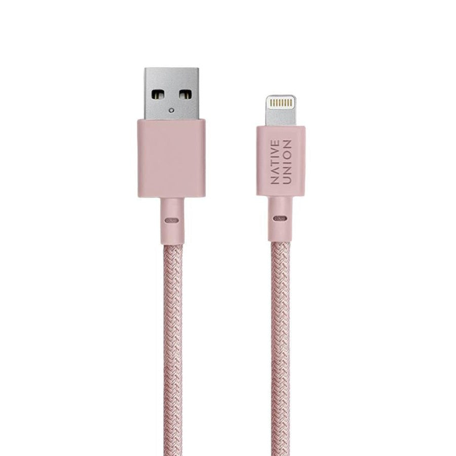 Native Union Belt Kabel USB-A to Lightning with Leather Buckle 1.2 meters - Rose